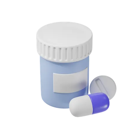Medical Prescription Be Vitamin And Pills 3D Icon