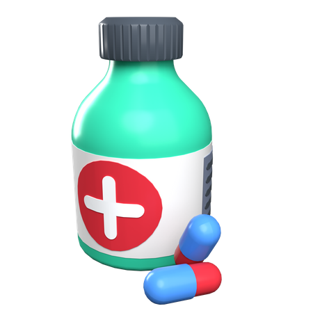 Medicine Jar  3D Illustration