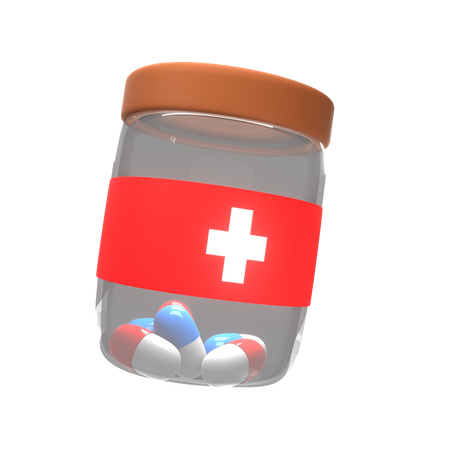 Medicine Jar  3D Illustration