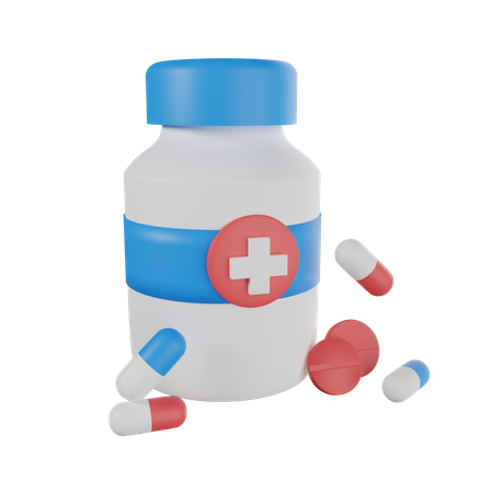 Medicine Jar  3D Illustration