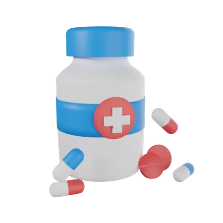 Medicine Jar  3D Illustration