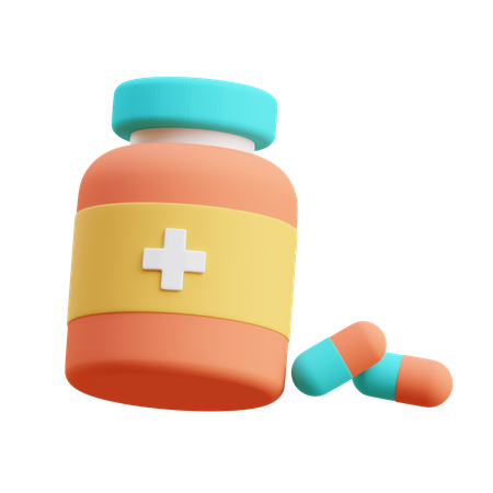 Medicine Jar  3D Illustration