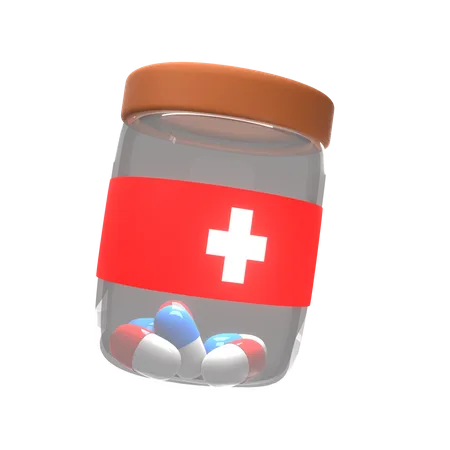 Medicine Jar  3D Illustration