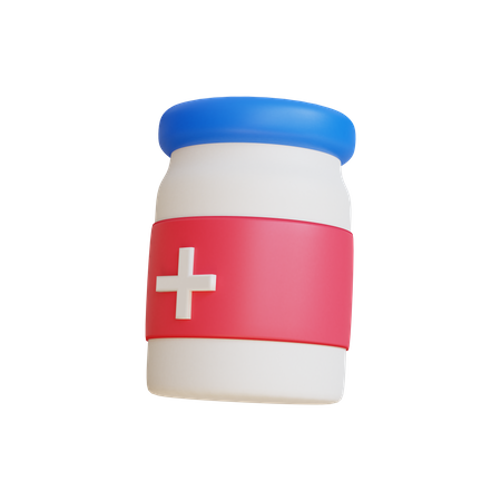 Medicine Jar 3D Illustration