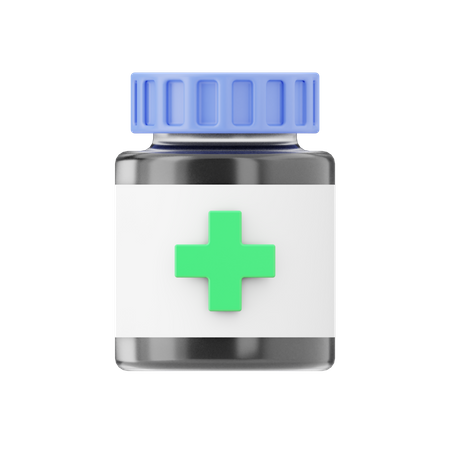 Medicine jar 3D Illustration