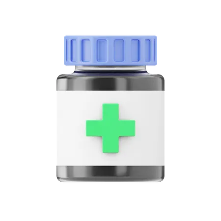 Medicine jar  3D Illustration