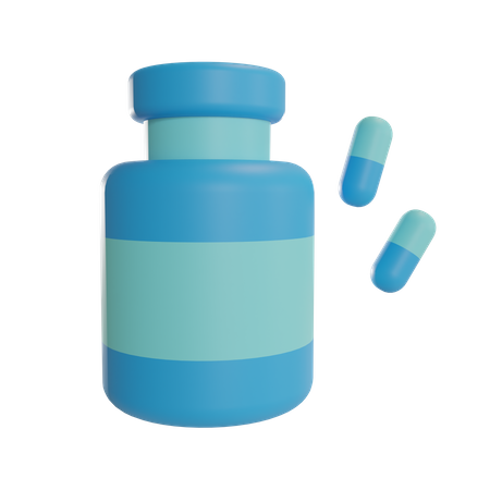 Medicine Jar 3D Illustration