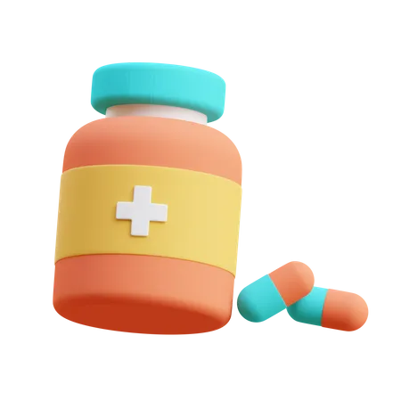 Medicine Jar  3D Illustration