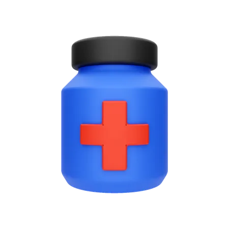 Medicine Jar  3D Illustration