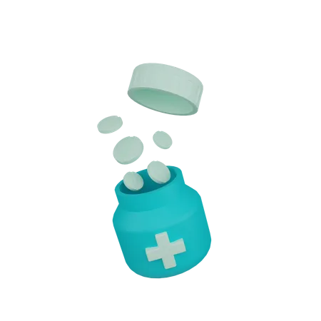Medicine Jar 3 D Illustration 3D Icon