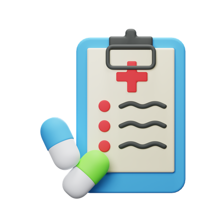 Medicine List  3D Icon
