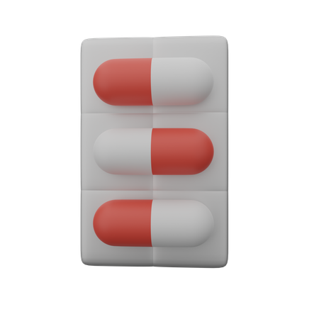 Medicine Packet  3D Icon