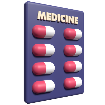 Medicine Packet  3D Icon