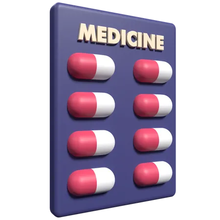 Medicine Packet  3D Icon