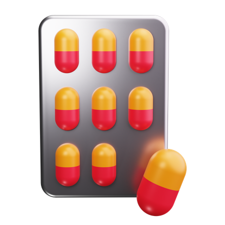 Medicine Packet  3D Icon