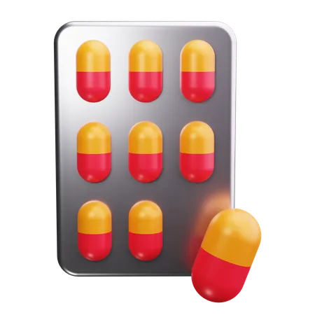 Medicine Packet  3D Icon