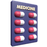 3d medicine pack emoji