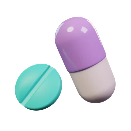 Medicine Pill For Healthcare 3D Icon
