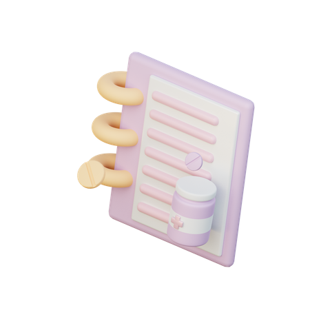 Medicine Prescription  3D Illustration