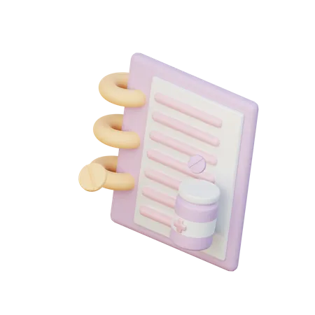 Medicine Prescription  3D Illustration