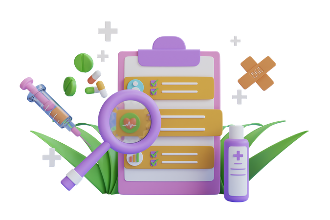 Medicine prescription  3D Illustration