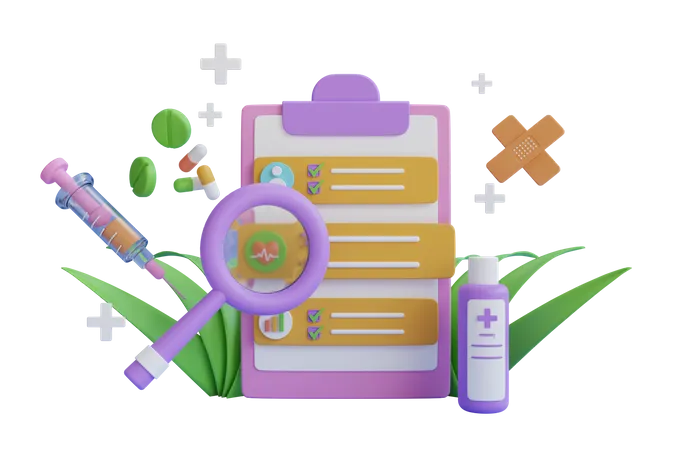 Medicine prescription  3D Illustration