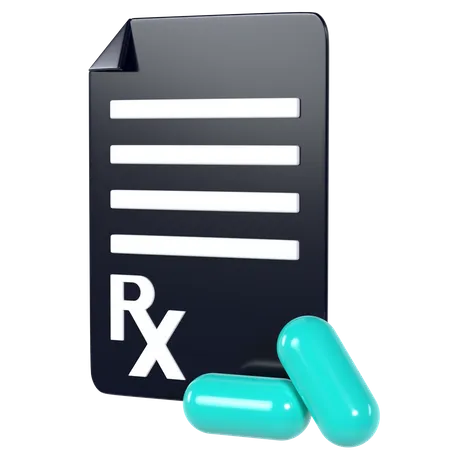 Medicine Prescription  3D Illustration