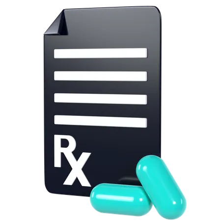 Medicine Prescription 3D Illustration