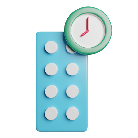약 시간  3D Icon
