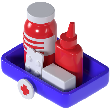 Medicine Tray  3D Illustration