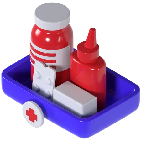 Medicine Tray  3D Illustration