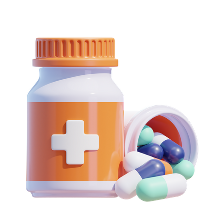 Medicine With Pills 3D Icon