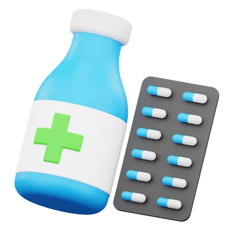 Medicines 3 D Icon Illustration 3D Icon