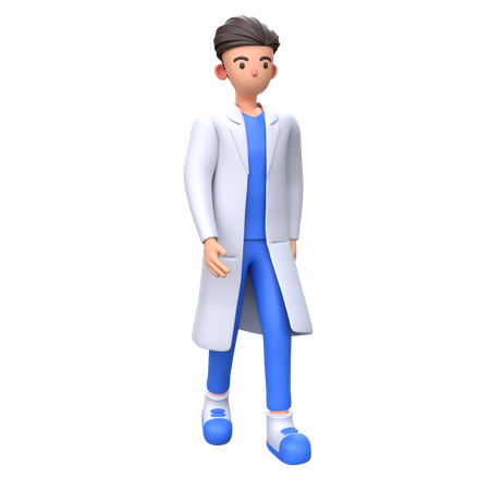 Médico andando  3D Illustration