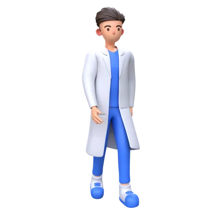 Médico andando  3D Illustration