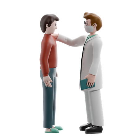 Medico con paciente  3D Icon