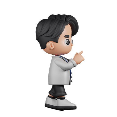 Doctor con toque derecho  3D Illustration