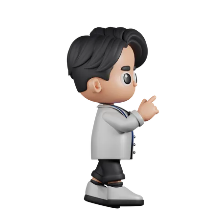 Doctor con toque derecho  3D Illustration