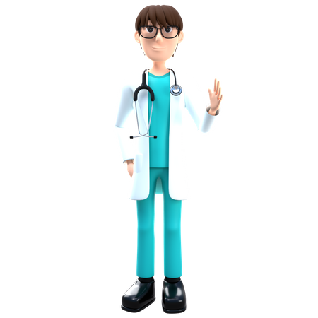 Médico dando aconselhamento médico  3D Illustration