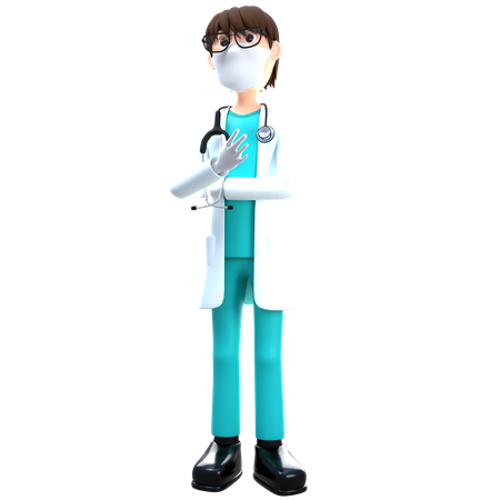 Médico dando aconselhamento médico  3D Illustration