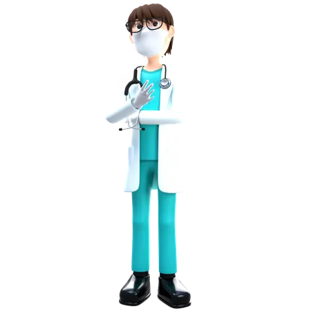 Médico dando aconselhamento médico  3D Illustration