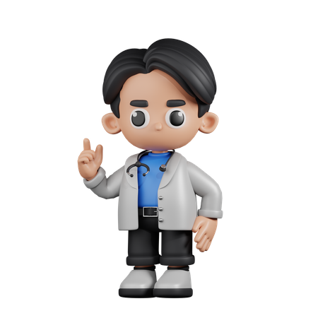 Doctor dando consejos  3D Illustration