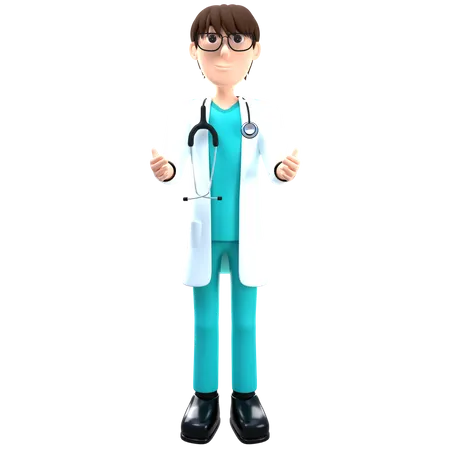 Doctor dando consejos  3D Illustration
