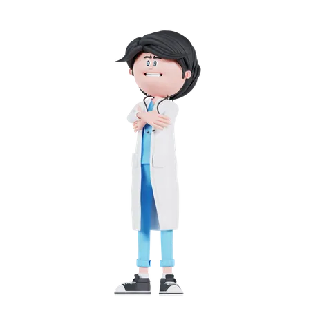 Médico em pé  3D Illustration