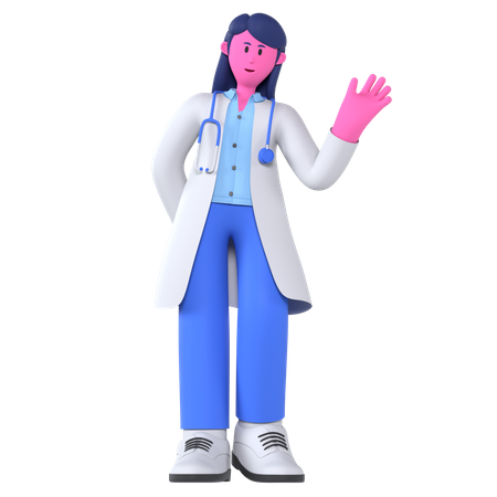 Médico diga olá  3D Icon