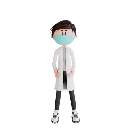 Pose de médico elegante  3D Illustration