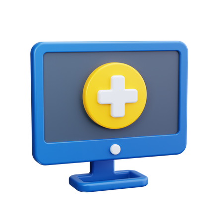 Médico en línea  3D Icon