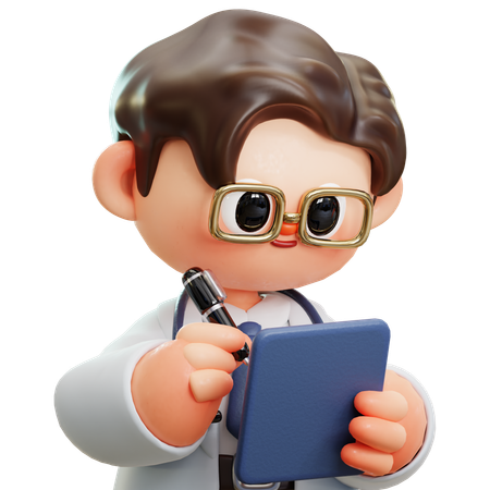 Médico está escrevendo uma receita  3D Icon