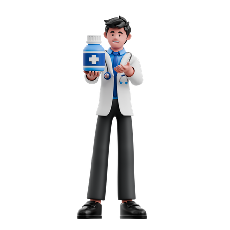 Médico explica o remédio  3D Icon