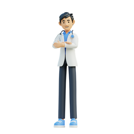 Médico Masculino  3D Illustration